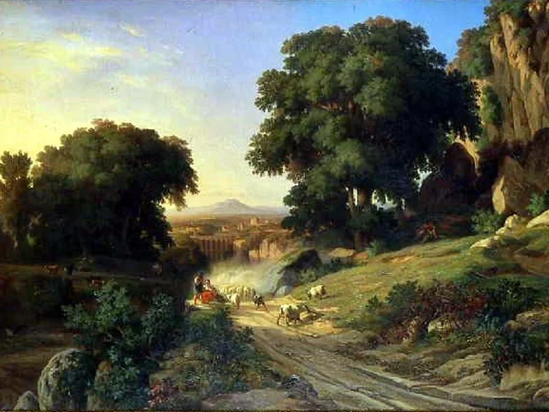 1804-Camille Saglio - Veduta di Castellana, Italia, (1842)